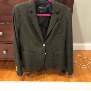Banana republic, olive green wool blazer